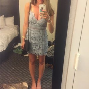 Bardot “botanical” dress, hemmed